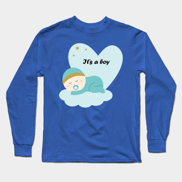 Cute baby boy Long Sleeve T-Shirt by grafart